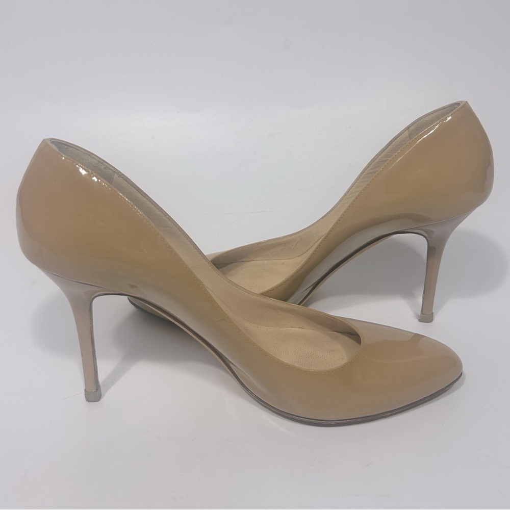 Jimmy Choo Patent Leather Pumps Size 8 Nude